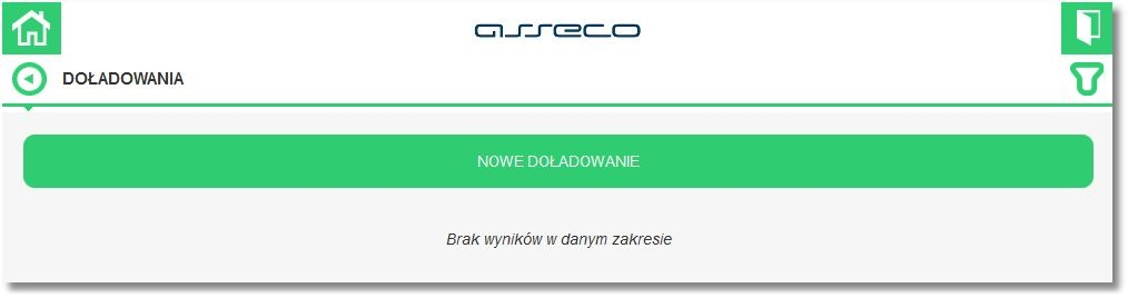 Wskazanie doładowania z listy umożliwa podgląd następujących danych wybranego doładowania telefonu: Z rachunku - numer rachunku odbiorcy, Nazwa - nazwa odbiorcy, Rachunek odbiorcy - numer rachunku