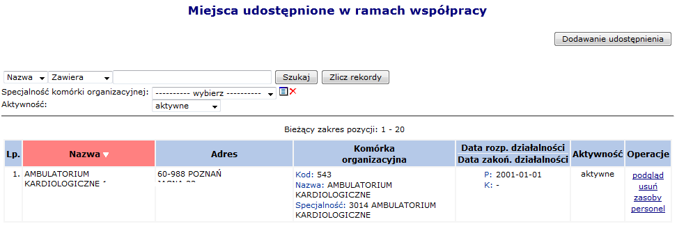 Zakres świadczeń Świadczenie Usługa Rys. 8.67 Dodawanie umowy / promesy 3. Wybrać opcję i zatwierdzić podsumowanie. Uwaga!