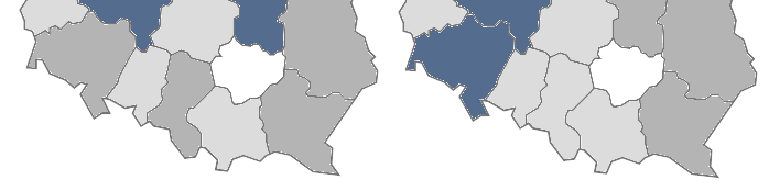 II.1. Dane o produkcji Regionalny rozkład wartości produkcji sprzedanej przemysłu meblarskiego 0,5 (3,5%) 0,6 (4,2%) 2,4 (16,7%) 0,9 (6,4%) 0,8 (5,7%) 1,1 (7,8%) 0,5 (3,6%) 2000 rok * 0,6 (4,4%) 1,2