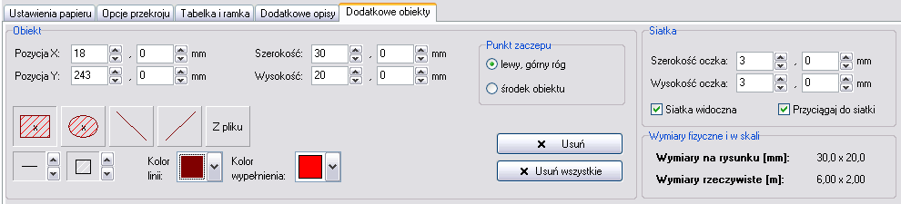 3.5. Dodatkowe opisy i obiekty Jeśli zachodzi taka potrzeba, na rysunku można umieścić dodatkowe opisy, lub obiekty.