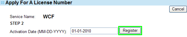 2.3. WCF CT-CF 2.3.1. Licencja testowa - 30 dniowa licencja w formie elektronicznej. Brak klucza licencyjnego.