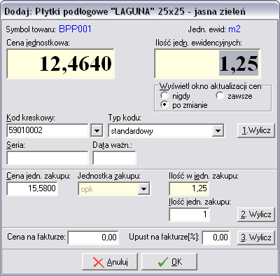 2. Kopiowanie pozycji z wcześniej sporządzonego zamówienia do dostawcy, którego rezultatem jest przyjmowana dostawa. 3. Import pozycji z kolektora danych PHL 1300 firmy Opticon. 4.