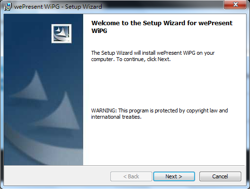 4) Zainstaluj oprogramowanie, postępując według poleceń kreatora instalacji WiPG-2000.