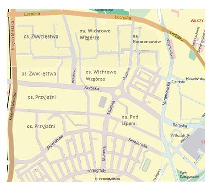 Aktualnie Poznao jest podzielony na 5 dzielnic, w tym: - Stare Miasto, - Nowe Miasto, - Grunwald, - Jeżyce, - Wilda. Bliżej podział terytorialny dzielnic widoczny jest na poniższej mapce ryc. 1. Ryc.