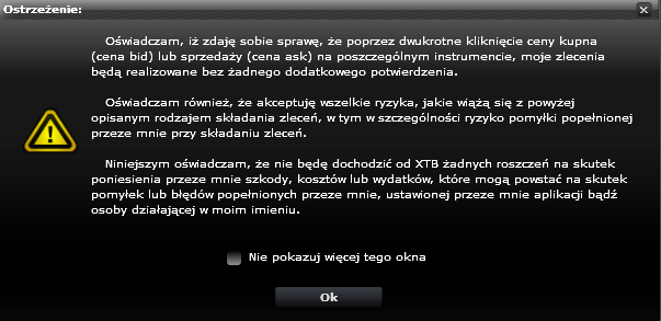 Po otrzymaniu odpowiedzi masz 5 sekund na podjęcie decyzji: Zrealizowane