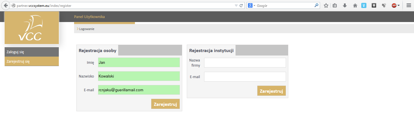 Uwaga! Konto będzie w pełni funkcjonalne w momencie aktywowania go przez Akademię Regionalną. 1b.