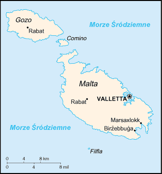 Malta Kraj członkowski Unii Europejskiej od 1 maja 2004 roku Paostwo Stolica Ustrój Hymn paostwowy Powierzchnia Liczba ludności Waluta Języki urzędowe Święto narodowe Tablice rejestracyjne Malta