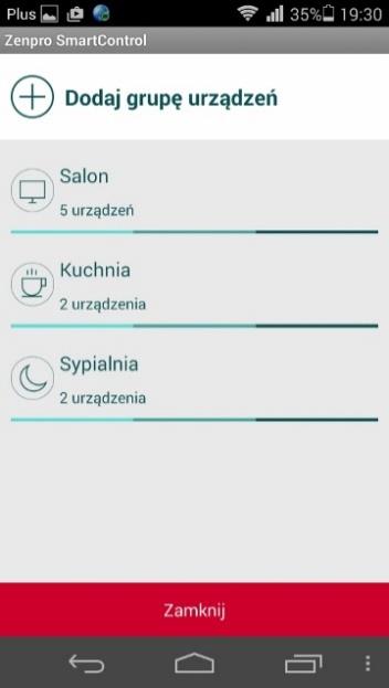 4.3. Tworzenie grup urządzeń Wchodzimy w zakładkę Ustawienia, następnie Grupy urządzeń.