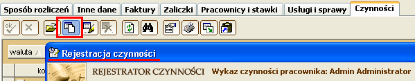 21 wystawiając fakturę za luty określono, że kolejna faktura będzie wystawiona "za czynności do 31 marca" W dniu 5 kwietnia księgowa wchodzi do okna "zlecenie wyszukiwanie" i otrzymuje informację o
