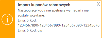 P wybrze funkcji Imprt z pliku TXT twiera się frmularz Imprt kupnów rabatwych wraz z przyciskiem Wybierz plik TXT. Użycie przycisku umżliwia wybór pliku TXT z kupnami rabatwymi.