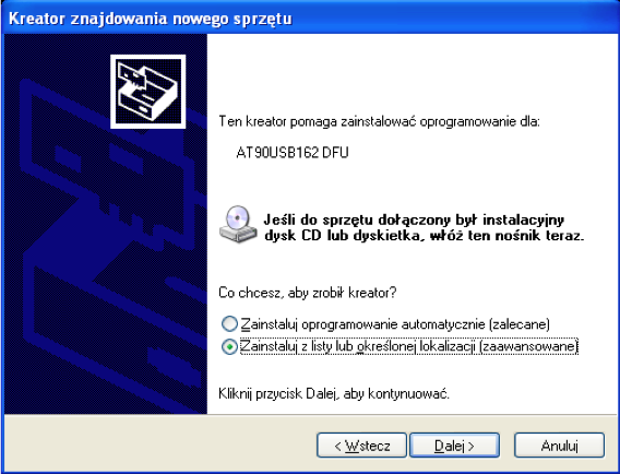 106.exe Poste puj zgodnie z ta instrukcja w celu wysłania nowego oprogramowania do programatora przy pomocy FLIPa.