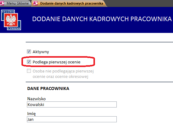 3.3 Modyfikacja danych pracownika Modyfikacja danych pracownika odbywa się w także w zakładce Administracja. Klikamy na przycisk Modyfikuj dane pracownika.