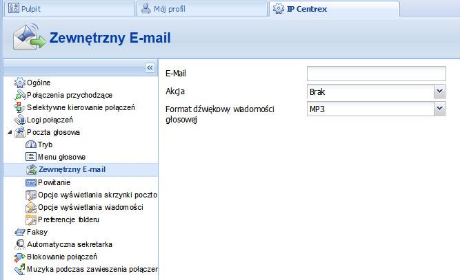 Portal Konta zewnętrzny e-mail (3) Wpisz adres e-mail na która ma zostać wysłana