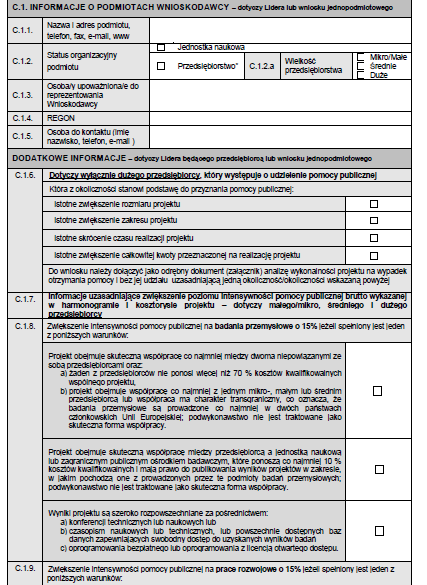 Załącznik 4 do Regulaminu Wzór Wniosku o