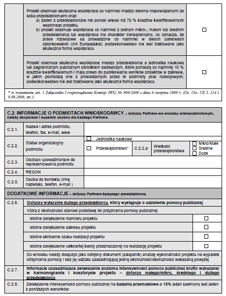 Załącznik 4 do Regulaminu Wzór Wniosku o