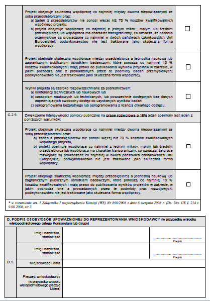 Załącznik 4 do Regulaminu Wzór Wniosku o