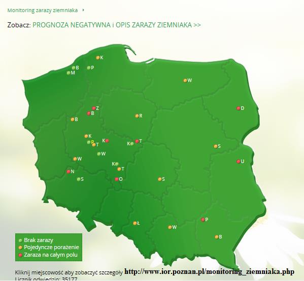 organizmów szkodliwych, wskazują optymalny