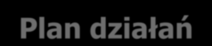 Plan działań Plan działań to lista zadań do wykonania, ze
