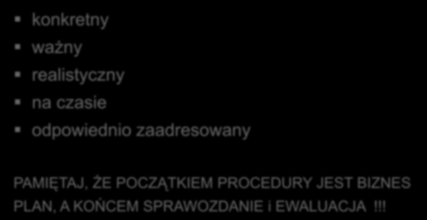 DOBRY BIZNESPLAN JEST konkretny ważny realistyczny na czasie odpowiednio zaadresowany