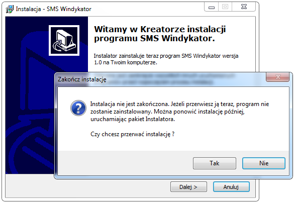 2 W oknie powitania kreatora kliknij przycisk Dalej, aby kontynuować proces instalacji.