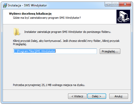 3 W kolejnym oknie możesz wybrać miejsce instalacji programu.