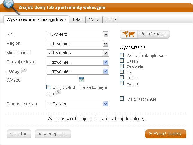 Opcje wyszukiwania Szybkie