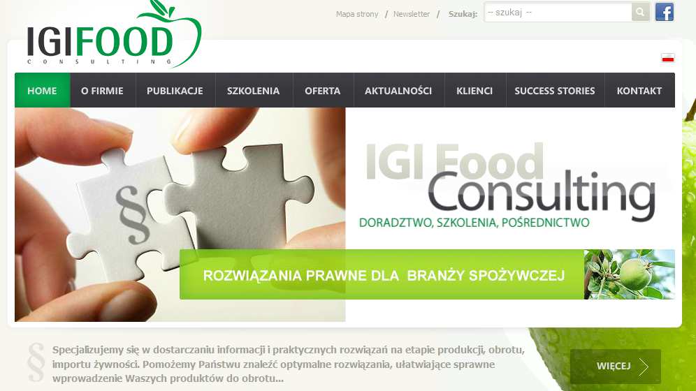 Ważne! Informacje zawarte w niniejszym dokumencie stanowią tajemnicę przedsiębiorstwa IGI Food Consulting Sp. z o.o. z siedzibą w Warszawie (zwaną dalej IGI FC).