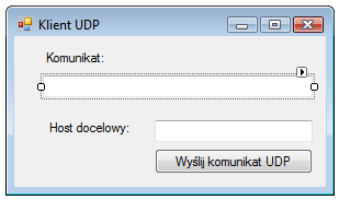 lokalnym to podajemy adres swojego komputera (wtedy też mamy sieć, chociaż złożoną z jednego hosta i możemy oba procesy uruchomić obok siebie na ekranie).