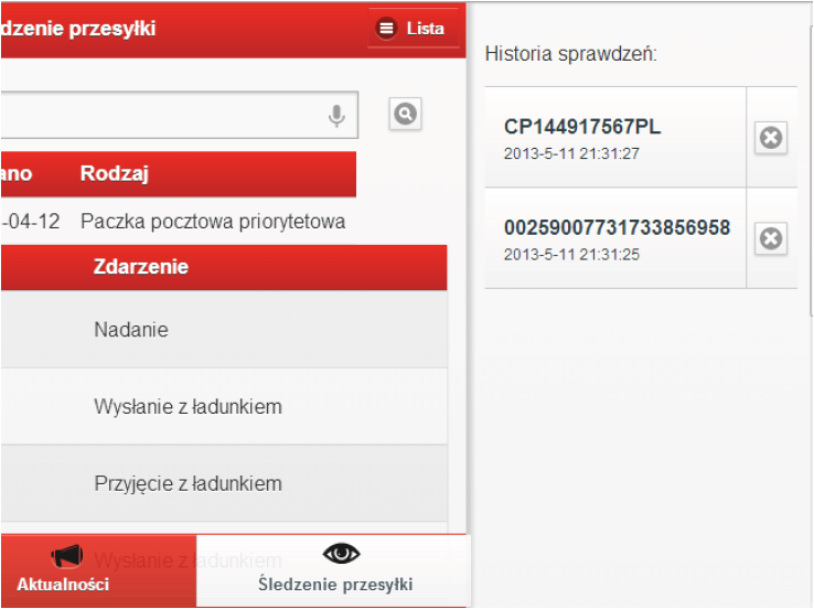 Śledzenie przesyłki 4.2.