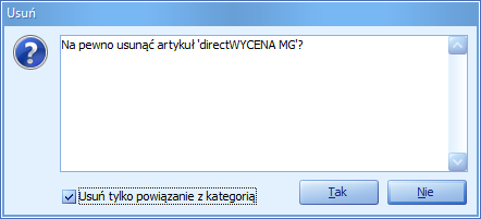 Podstawowe operacje pozwalają na dodanie nowej kategorii (Rys.