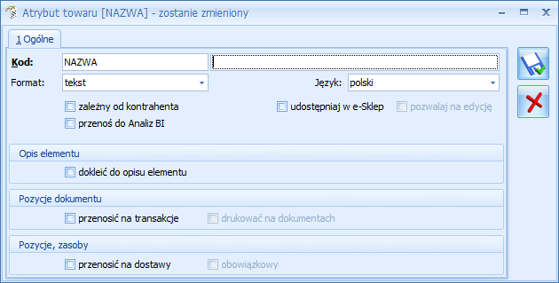 5.1.2. Długość nazwy grupy towarowej W systemie Comarch ERP Optima domyślnie grupa może zawierać w nazwie 40 znaków. Istnieje możliwość wydłużenia tego ciągu do 100 znaków.