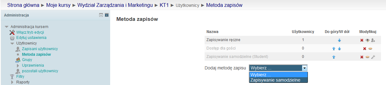 Dostęp do kursu Kurs