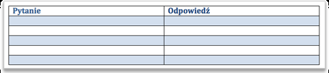 W obszarze Style tabeli kliknij pozycję Jasne cieniowanie akcent 1.