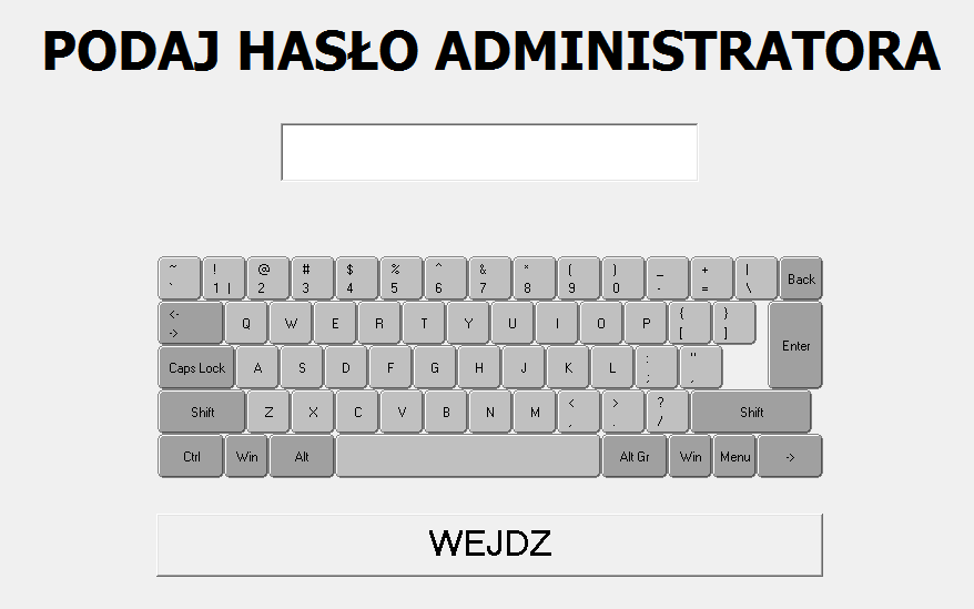 2.4. Ustawienia administracyjne Pracownik posiadający uprawnienia administratora może wejść w ustawienia administracyjne aplikacji.