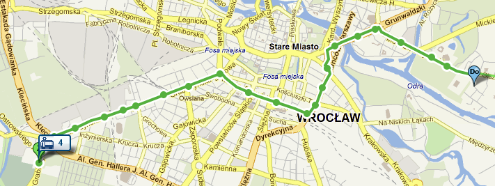 Połączenia komunikacji miejskiej: Polecamy: http://wroclaw.jakdojade.pl Do: Akademiki ul. Z.