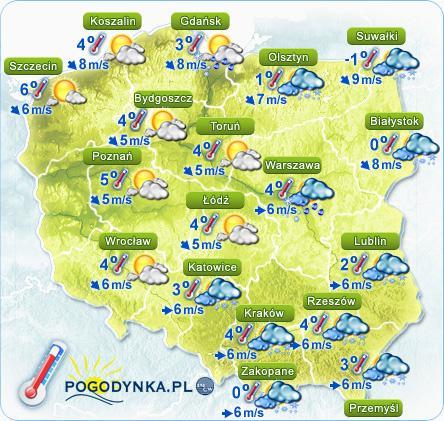INFORMACJE HYDROLOGICZNO - METEOROLOGICZNE Stan wody na głównych rzekach Polski Zjawiska lodowe na głównych rzekach Polski Pokrywa śnieżna Prognoza pogody dla