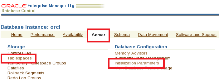 Uruchomienie EM: emctl start dbconsole Po uruchomieniu EM należy otworzyć przeglądarkę i zalogować się jako SYS/oracle connect as SYSDBA.