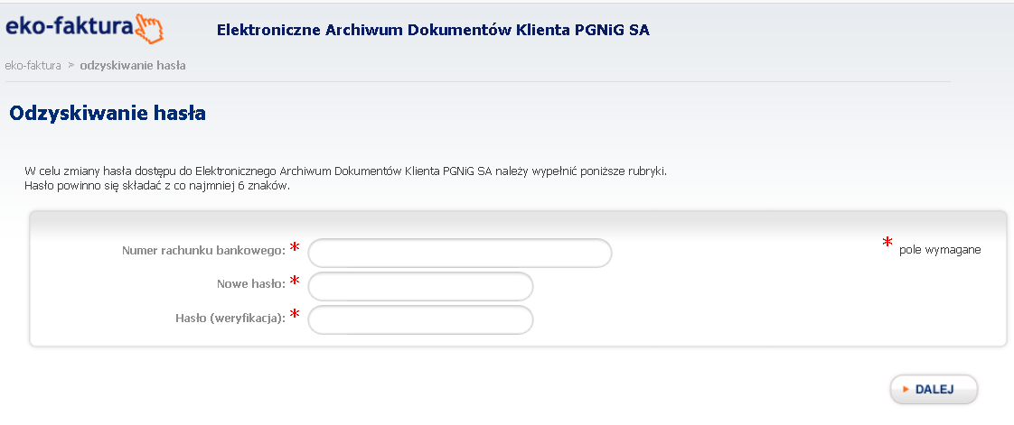 Rysunek 18 E-mail wysłany w procesie odzyskiwania hasła Po jej otrzymaniu należy kliknąd w specjalnie przygotowany link link, który przekieruje na stronę ustawienia nowego hasła *Rysunek 19+.