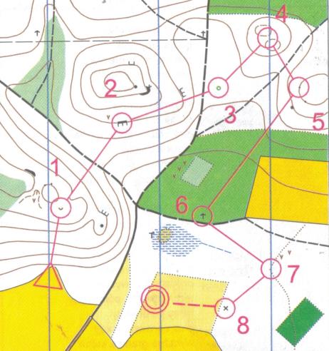 5) Oznaczenie trasy na mapie do BnO i jej opis w piktogramie
