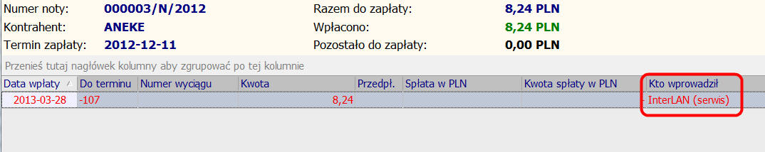 Jest to furtka pozwalająca na obejście zadłużenia dla max dni po terminie.