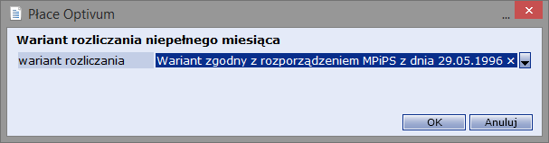 Płace Optivum Jak program wylicza wynagrodzenie zasadnicze w niepełnym miesiącu zatrudnienia pracowników?