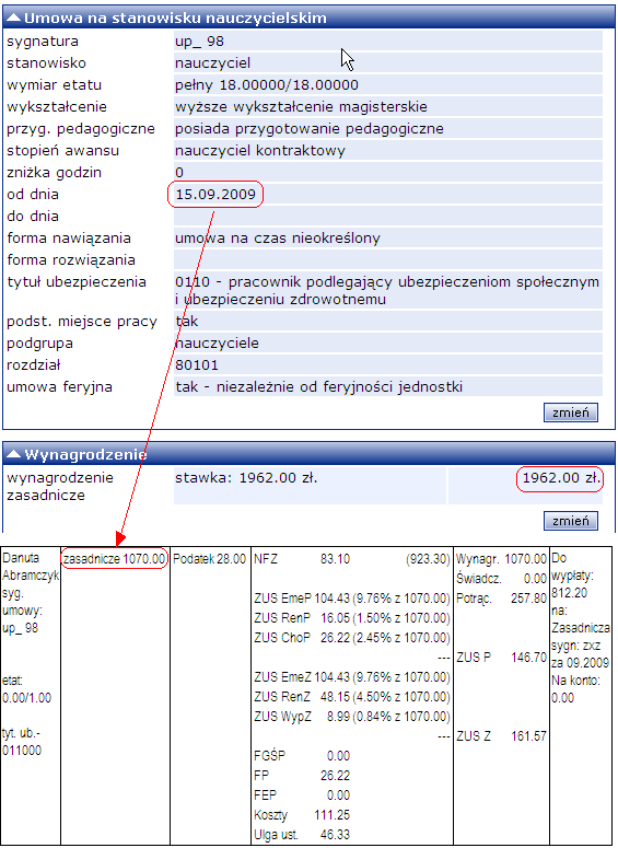 pracowników? 3/7 Przykład 2 został zatrudniony w jednostce na 12/18 etatu od dnia 15.09.2009.