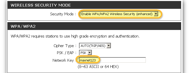 b) Nazwa sieci radiowej tzw SSID, tu wpisujemy nazwę jaką chcemy nadad swojej sieci radiowej np. DOMOWEWIFI c) Wybór kanału Wireless Channel ustawiamy np.