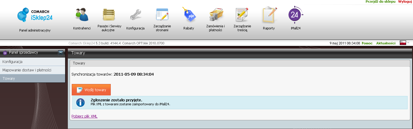 Rysunek 27 Okno: Konfiguracja synchronizacji, w którym określa się częstotliwość wykonywania automatycznej synchronizacji.