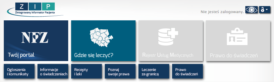 8. LOGOWANIE DO SYSTEMU Logowanie do systemu możliwe jest po otrzymaniu z Oddziału Wojewódzkiego NFZ informacji wymaganych do autoryzacji. Informacja ta zawiera adres strony WWW systemu.