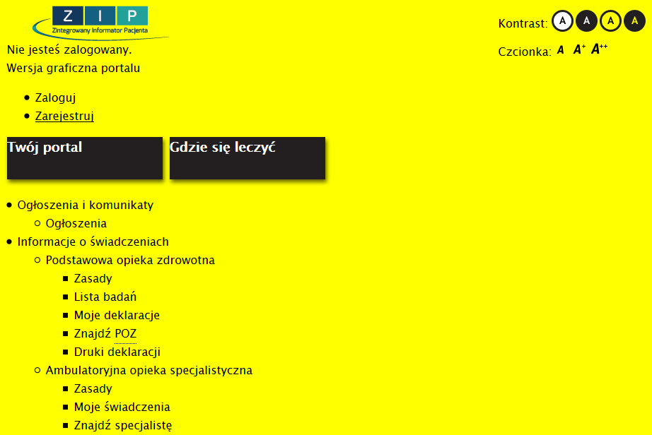 - Rozmiar czcionki w systemie ZIP Rys. 9.