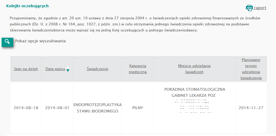 Rys. 12.15 Przykładowe okno zgłaszania nieprawidłowości 4. Nieprawidłowości należy wprowadzić w polu Informacje dotyczące zaistniałych nieprawidłowości. Opis nie może być dłuższy niż 50