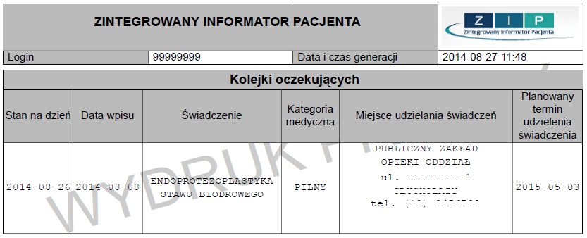Opcje filtrowania listy Filtry znajdujące się w górnej części listy umożliwiają wyszukiwanie określonych wpisów do kolejki oczekujących.
