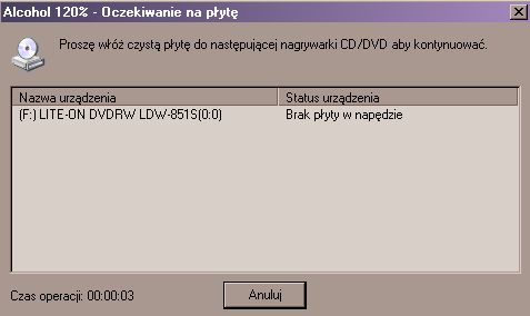 (nagrywarki), uruchamiamy program Alcohol 120% i wybieramy z menu po