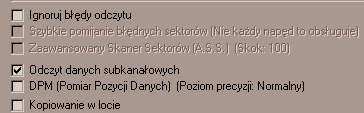 W przypadku gier na CD Alcohol 120% posiada tzw. profile (optymalne ustawienia) więc najlepiej gdy wybierzemy jeden z dostępnych profili (lewy dolny róg okienka). Np.